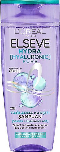 Loreal Paris Elseve Hydra Hyaluronic Pure Yağlanma Karşıtı Şampuan 300 ml