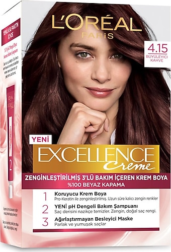 Loreal Paris Excellence Creme 4.15 Büyüleyici Kahve Saç Boyası