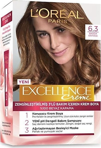 Loreal Paris Excellence Creme 6.3 Badem Kahvesi Saç Boyası