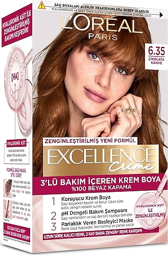 Loreal Paris Excellence Creme 6.35 Çikolata Kahve Saç Boyası