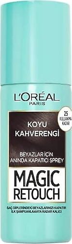 Loreal Paris Magic Retouch Beyazlar için Anında Kapatıcı Sprey 75 ml Koyu Kahverengi