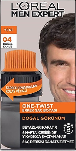 Loreal Paris Men Expert One-Twist Erkek Saç Boyası Kahve 04