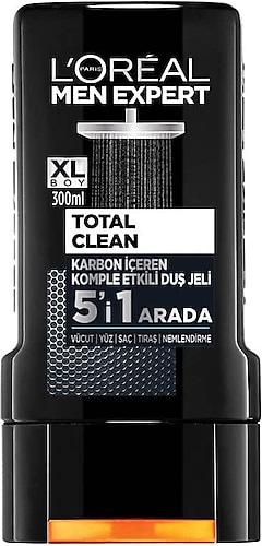 Loreal Paris Men Expert Total Clean Kömürlü 300 ml Duş Jeli