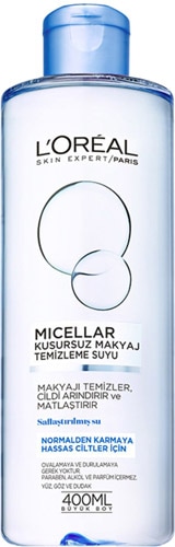 Loreal Paris Micellar Normalden Karmaya Hassas Ciltler için Kusursuz Makyaj Temizleme Suyu 400 ml