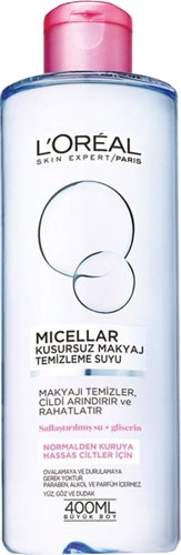 Loreal Paris Micellar Normalden Kuruya Hassas Ciltler için Kusursuz Makyaj Temizleme Suyu 400 ml