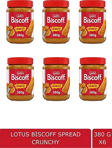 Lotus Biscoff Crunchy Spread 380 gr 6'lı