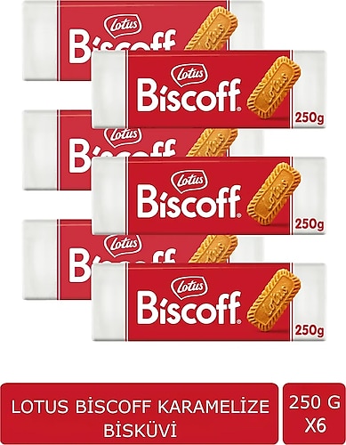 Lotus Biscoff Karamelize Bisküvi 250 gr 6'lı