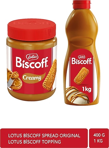 LOTUS BISCOFF SPREAD ORIGINAL 400GR. + LOTUS BISCOFF TOPPING 1 KG