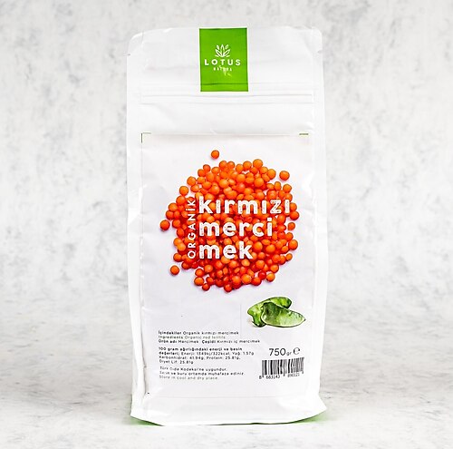 Lotus Natura Organik 750 gr Kırmızı Mercimek