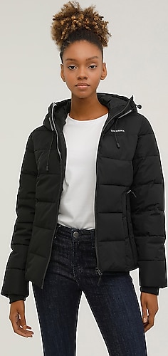 Lumberjack Apreski W-SN31 Kapüşonlu Siyah Kadın Şişme Mont