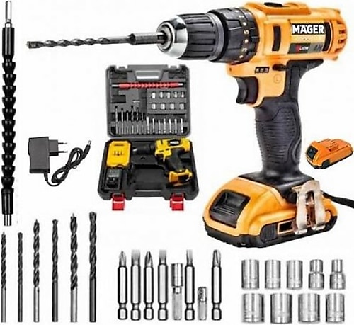 Mager Mgrk1032drb Çift Akülü Darbeli Matkap