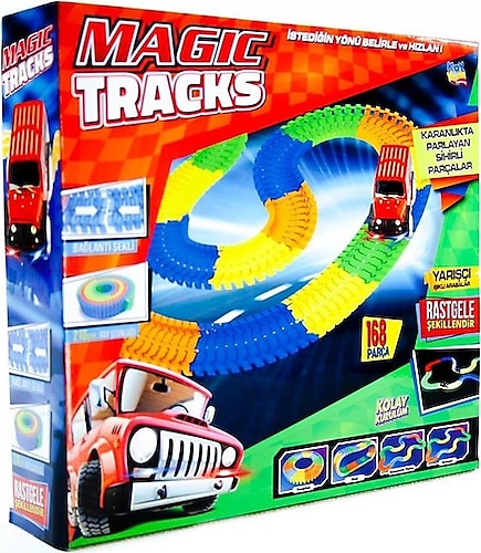 Magic Tracks Hareketli Raylar 168 Parça 1 Arabalı