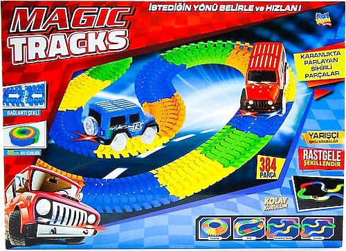Magic Tracks Hareketli Raylar 384 Parça 2 Arabalı