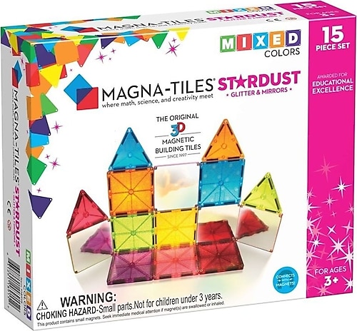Magna-Tiles Parıltılı ve Aynalı 15'li Set