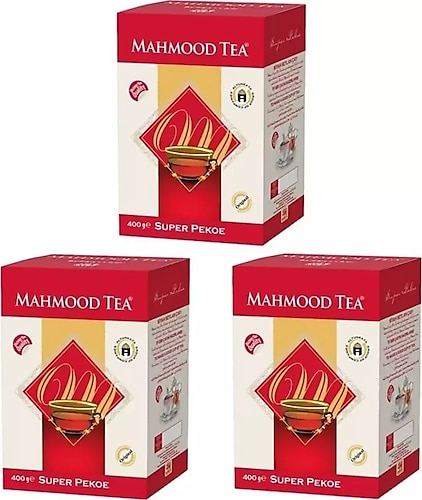 Mahmood Tea Super Pekoe Ithal Seylan Sri Lanka Ceylon Dokme Cayi 400 Gr X 3 Adet