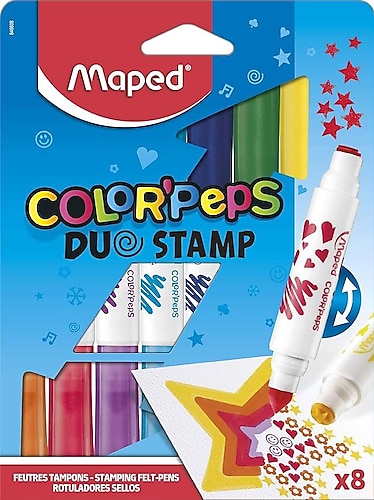 Maped Color Peps Duo Stamp 8'li Jumbo Keçeli Kalem Seti