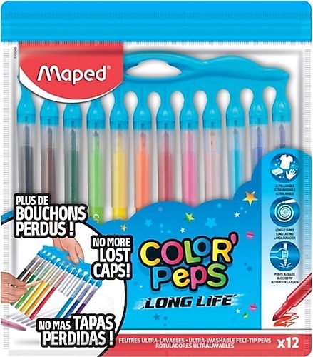 Maped Color Peps Long Life 12'li Keçeli Kalem Seti