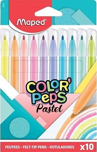 Maped Color Peps Pastel 10'lu Keçeli Kalem Seti