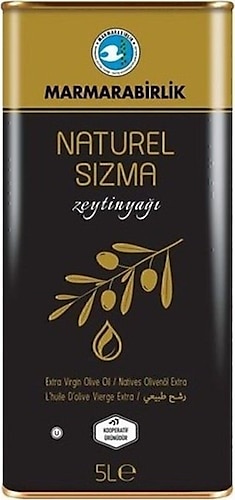 MarmaraBirlik Naturel Sızma 5 Lt Teneke Zeytinyağı