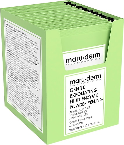 Maru.Derm AHA Meyve Enzim Hassas Toz Peeling 60 GR (Azelaic Acid 0,8% + Lactic Acid 1% + Malic Acid 0.5%)
