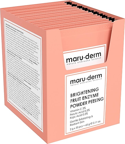 Maru.Derm Aydınlatıcı Meyve Enzim Toz Peeling 60 GR (Vitamin C 3% + Ferulic Acid 0,5% + Kojic Acid 0,2%)