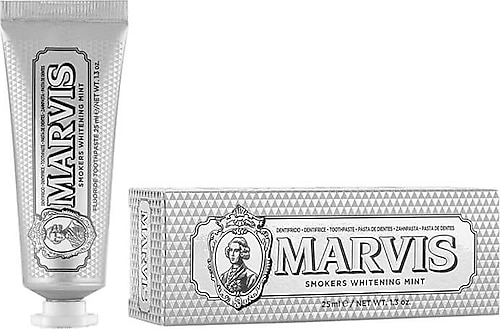 Marvis Whitening Mint Sigara İçenler için Beyazlatıcı Florürlü Diş Macunu 25 ml