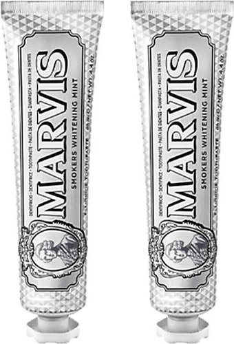 Marvis Whitening Mint Sigara İçenler için Beyazlatıcı Florürlü Diş Macunu 85 ml 2 Adet