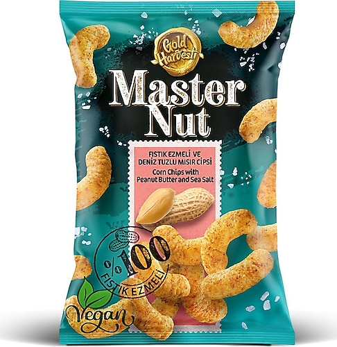 Master Nut Fıstık Ezmeli Deniz Tuzlu Cips 100 gr