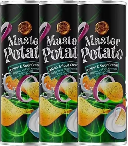 Master Potato Soğanlı & Ekşi Kremalı Cips 160 gr 3'lü