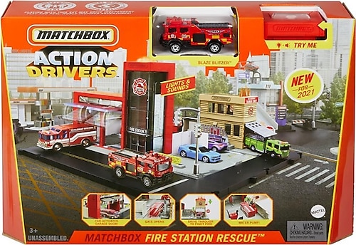Matchbox Aksiyon Sürücüleri İtfaiye Kurtarma Ekibi Oyun Seti HBD76