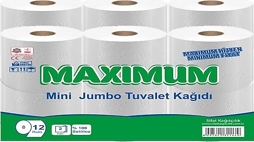 Maximum Mini Jumbo Tuvalet Kağıdı 2.5 Kg 12'li Rulo