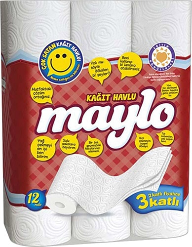 Maylo 3 Katlı 12'li Kağıt Havlu