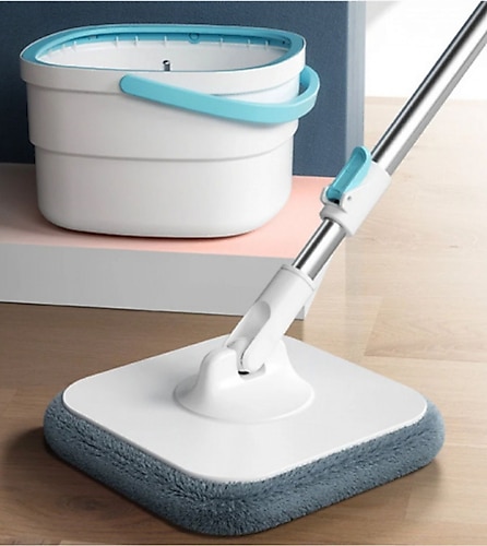 mefa ös Temiz-Kirli Su Hazneli Teleskopik Mikrofiber Mop Paspas Yüzey Fayans Temizleyici Set