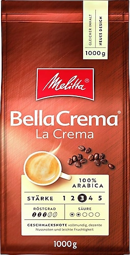 Melitta Bella Crema Lacrema Sert İçim Almanya Çekirdek Kahve 1000 gr