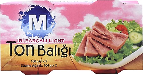 Migros İri Parçalı Light Ton Balığı 2x160 gr