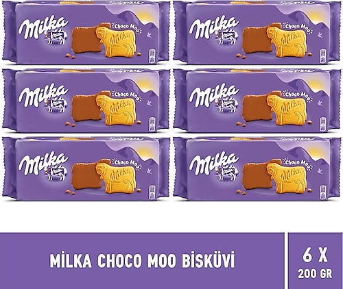 Milka Choco Moo Bisküvi 200 gr 6'lı
