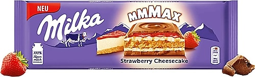 Milka Mmmax 300 gr Çilekli Cheesecake Dolgulu Çikolata