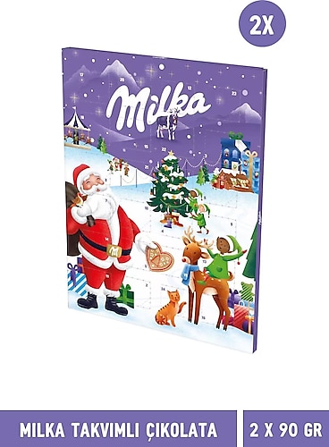 Milka Yeni Yıl Takvim Çikolata 90 gr 2'li