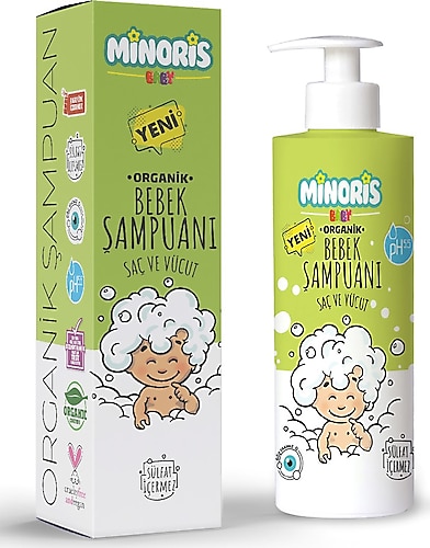 Minoris Baby Organik Bebek Saç ve Vücut Şampuanı 400 ml
