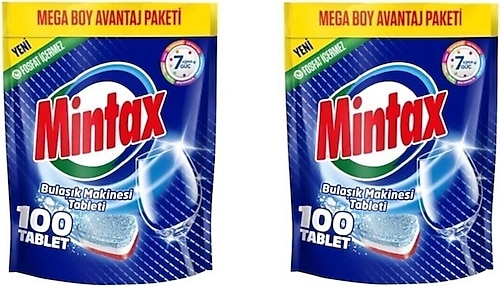 Mintax Bulaşık Makinesi Tableti 100'lü 2 Adet