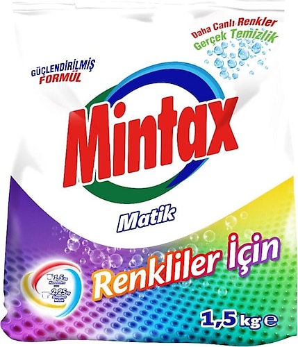 Mintax Matik Renkliler için 1.5 kg Toz Deterjan