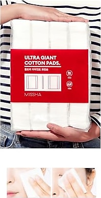 Missha % 100 Pamuk Makyaj Temizleme Pedi Ultra Giant Cotton Pads 400 Adet