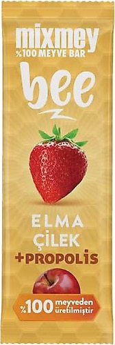 Mixmey Bee 25 gr Elma Çilek Propolis Meyve Bar