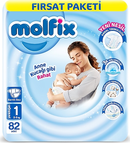 Molfix 1 Numara Yenidoğan 82'li Bebek Bezi