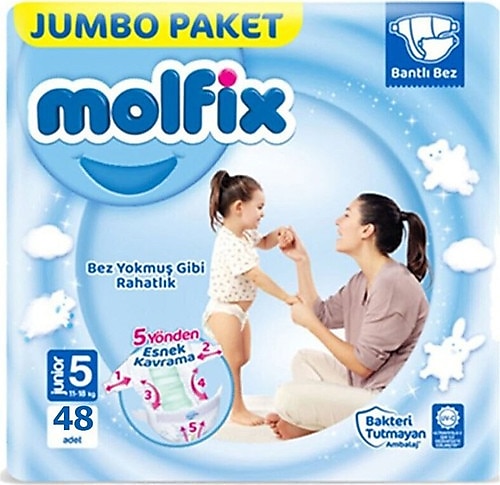 Molfix 5 Numara Junior 48'li Bebek Bezi
