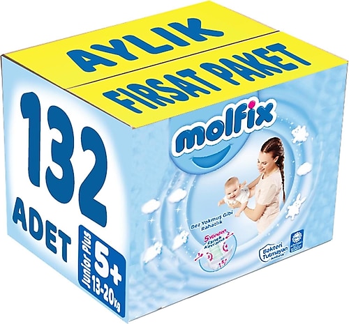 Molfix 5+ Numara Junior Plus 132'li Bebek Bezi