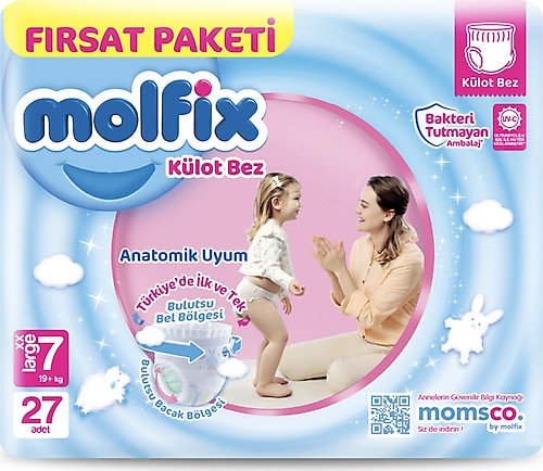 Molfix 7 Numara XX Large 27'li Külot Bez