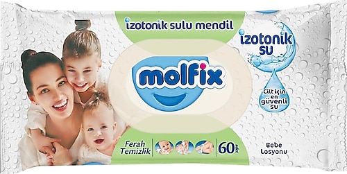 Molfix İzotonik Sulu Ferah Temizlik 60 Yaprak Islak Mendil