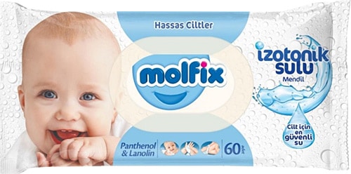 Molfix İzotonik Sulu Hassas Ciltler 60 Yaprak Islak Mendil
