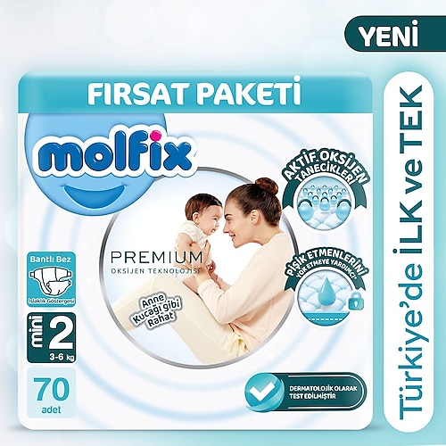 Molfix Premium 2 Numara Mini 70'li Bebek Bezi